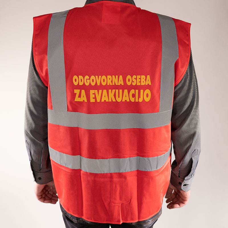 Brezrokavnik za vodjo evakuacije grafični butik škofja loka